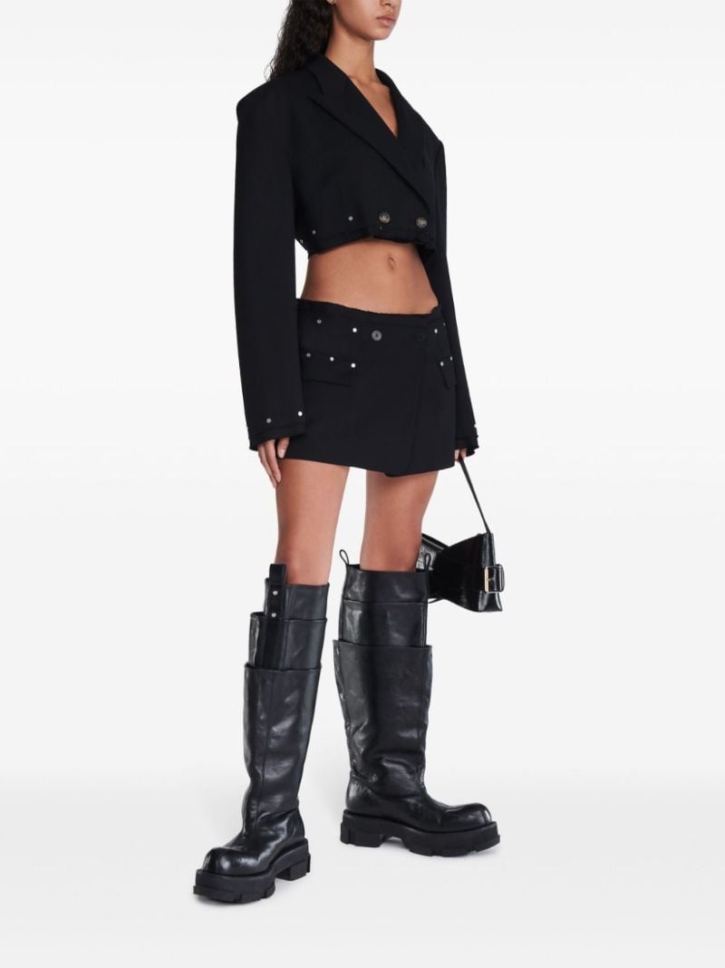 Black Rivet Mini Skirt