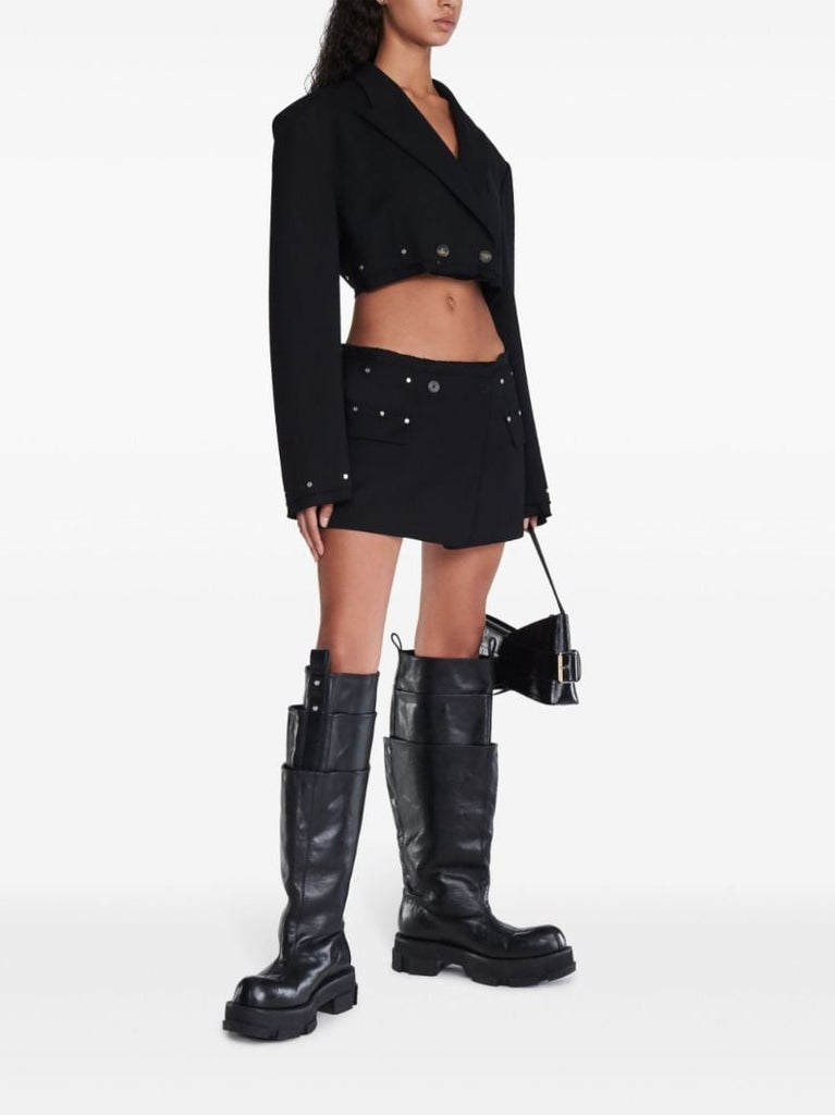 Black Rivet Mini Skirt