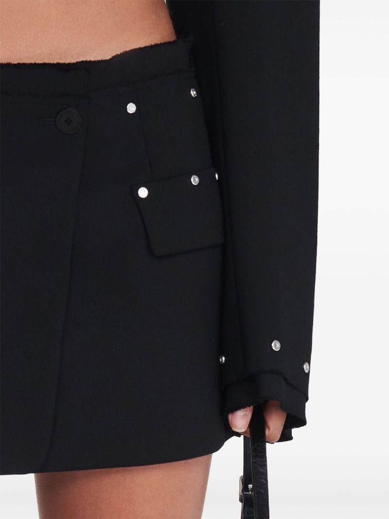 Black Rivet Mini Skirt