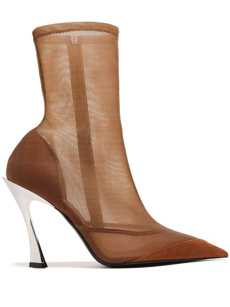 Brown Fang 95 Mesh Ankle Boots