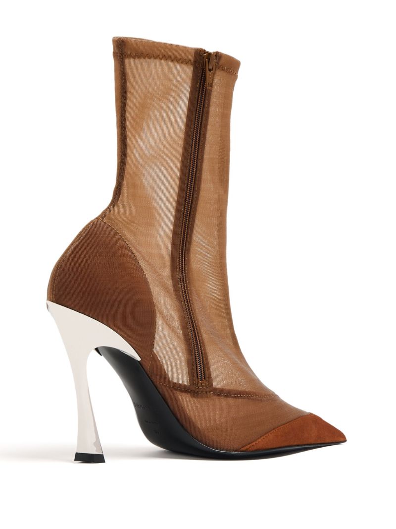 Brown Fang 95 Mesh Ankle Boots