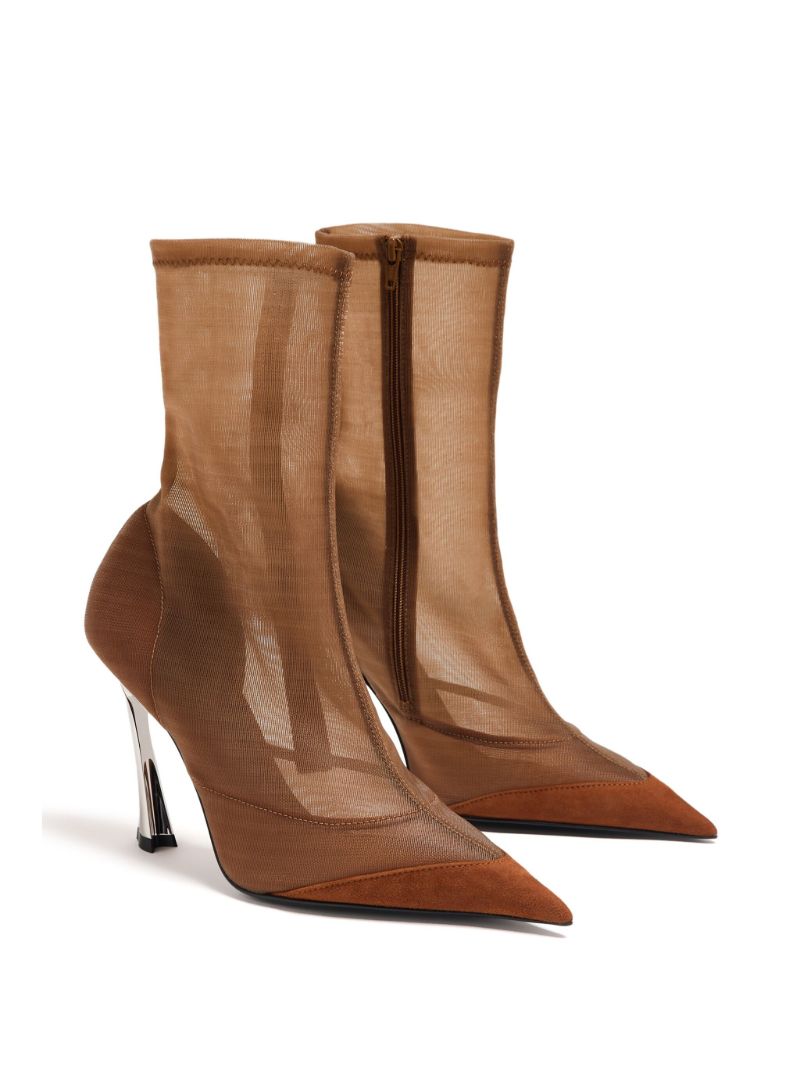Brown Fang 95 Mesh Ankle Boots