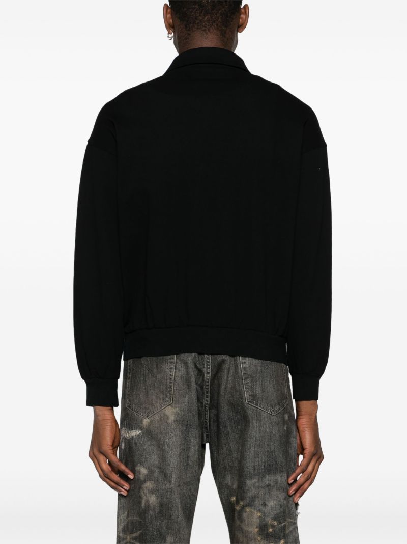 Black Cotton Shirt Jacket