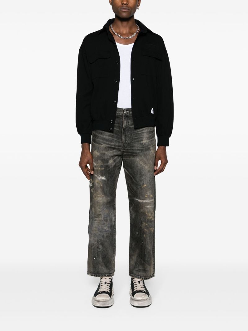 Black Cotton Shirt Jacket