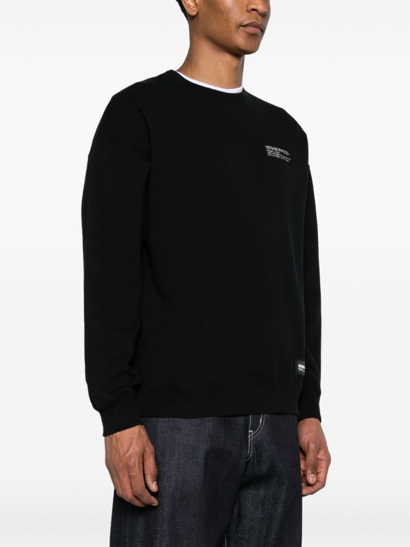 Black Logo-embroidered Cotton Sweatshirt