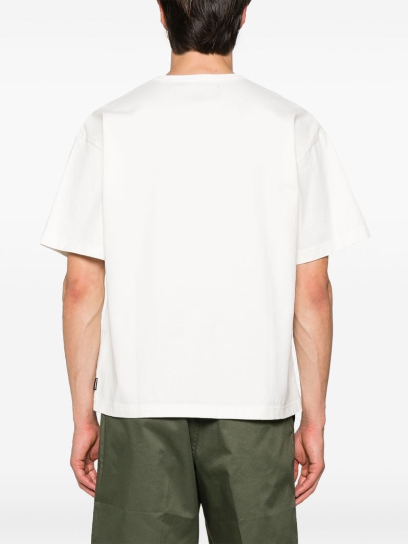 White Logo-embroidered Cotton T-shirt