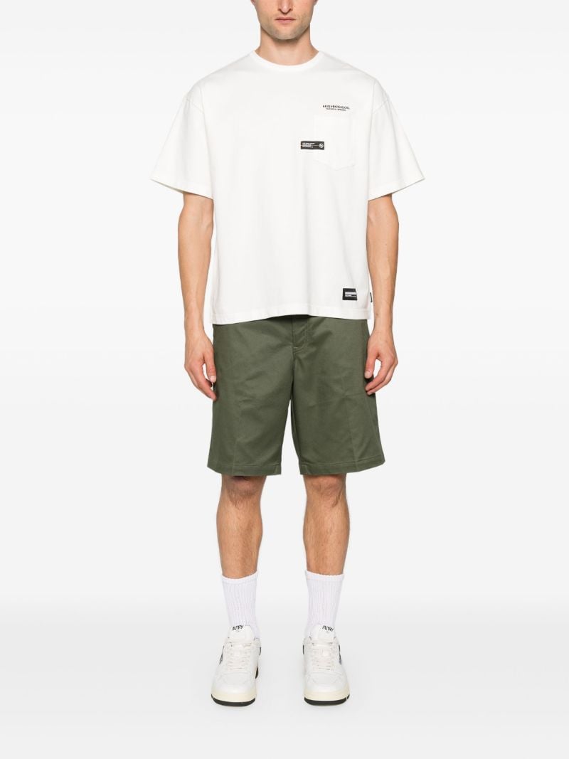 White Logo-embroidered Cotton T-shirt