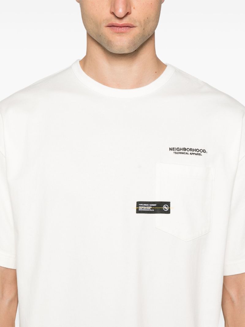 White Logo-embroidered Cotton T-shirt