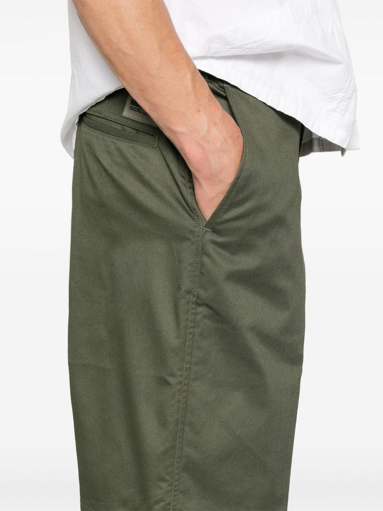 Green Pressed-crease Chino Shorts