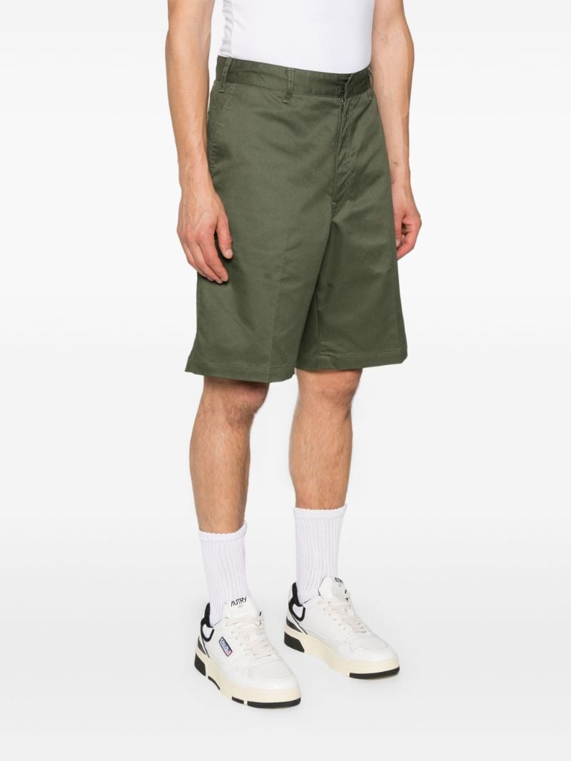 Green Pressed-crease Chino Shorts