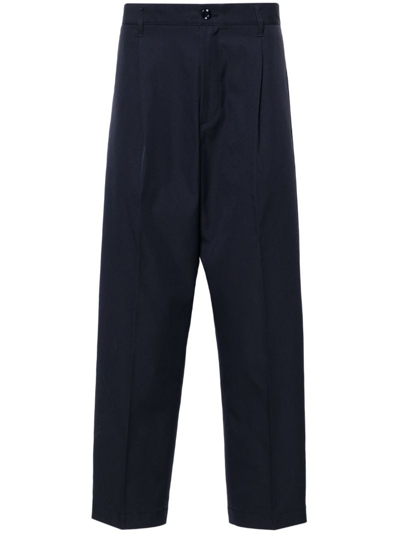 Blue Tuck Cropped Trousers