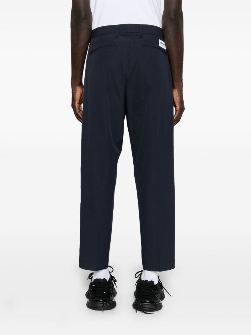 Blue Tuck Cropped Trousers