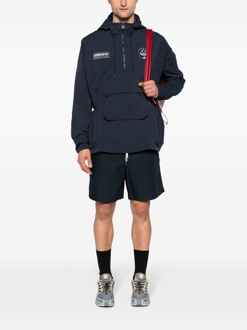 Blue Todmorden Lightweight Hooded Jacket