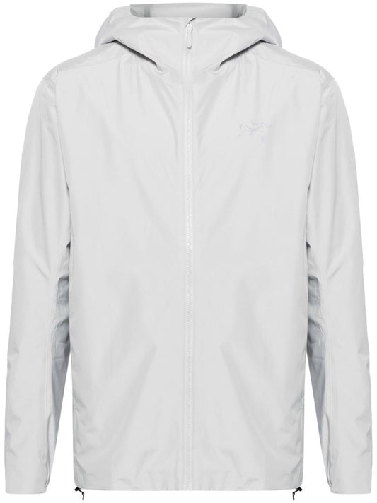 White Solano Hooded Hybrid Jacket