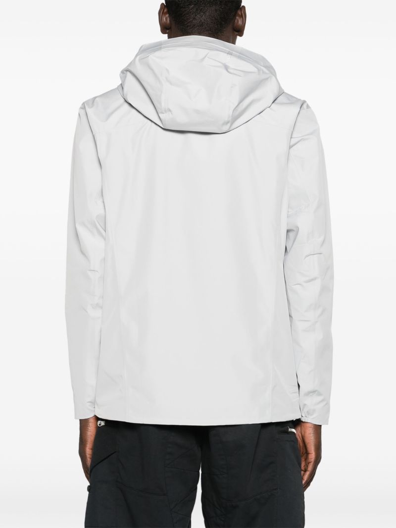 White Solano Hooded Hybrid Jacket