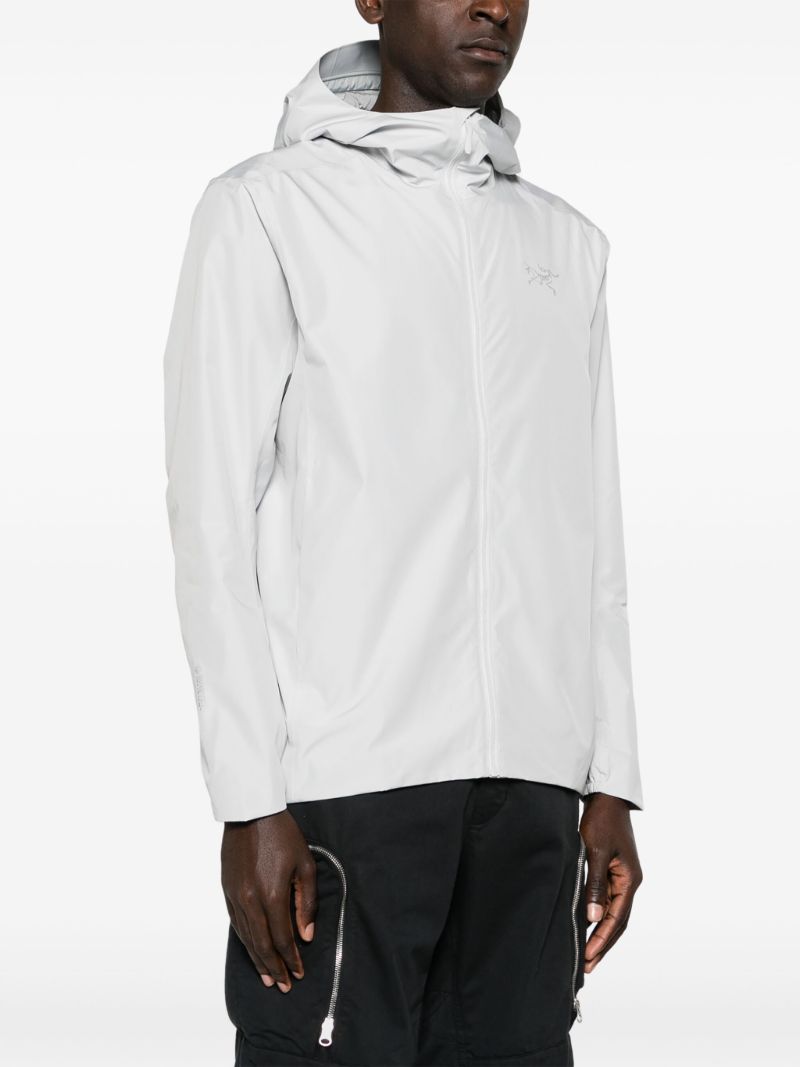 White Solano Hooded Hybrid Jacket