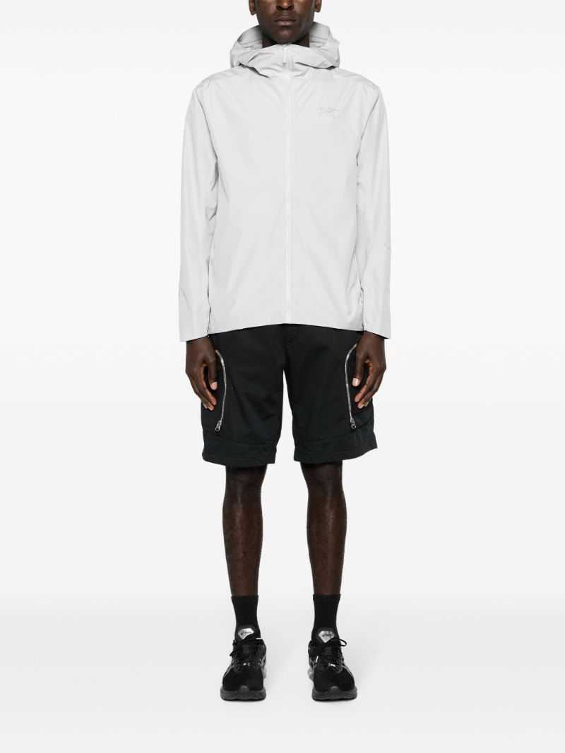 White Solano Hooded Hybrid Jacket