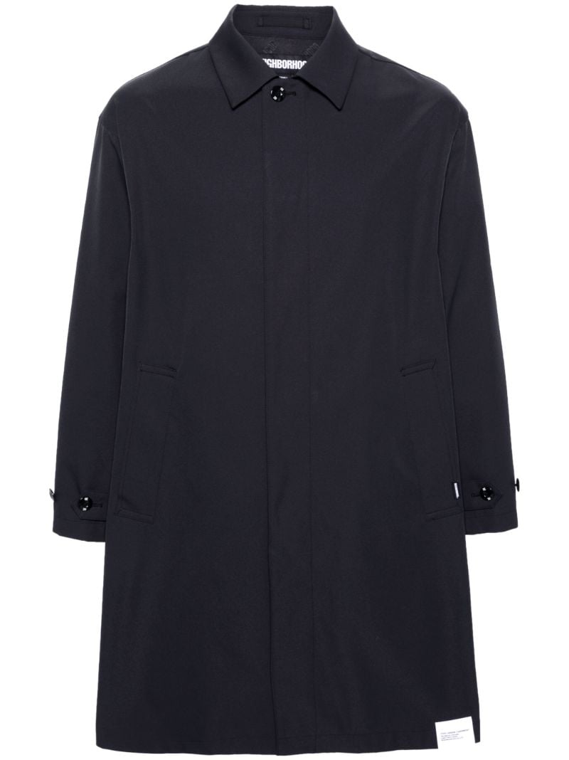 Black Single-breasted Shell Coat