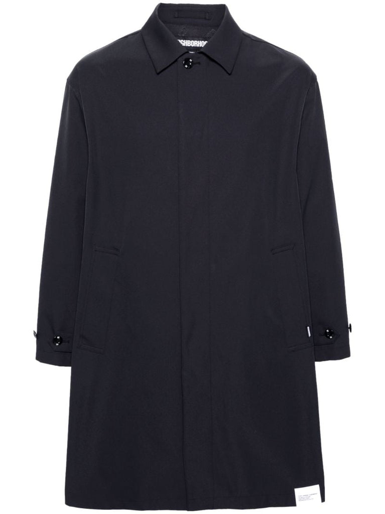 Black Single-breasted Shell Coat
