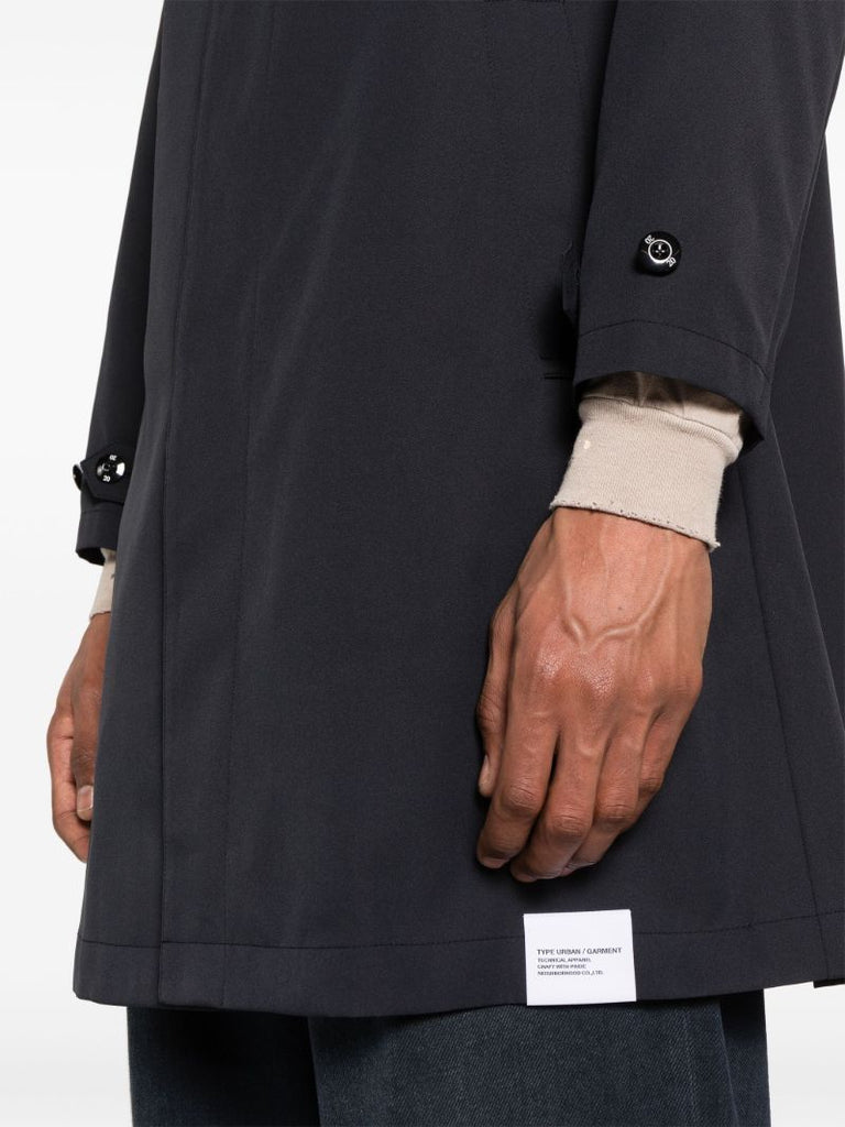 Black Single-breasted Shell Coat