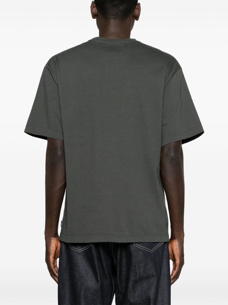 Grey Cargo-pocket Cotton T-shirt