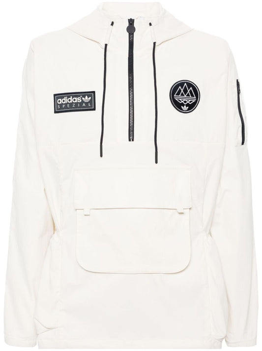 White Todmorden Lightweight Hooded Jacket