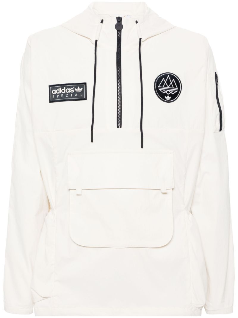 White Todmorden Lightweight Hooded Jacket