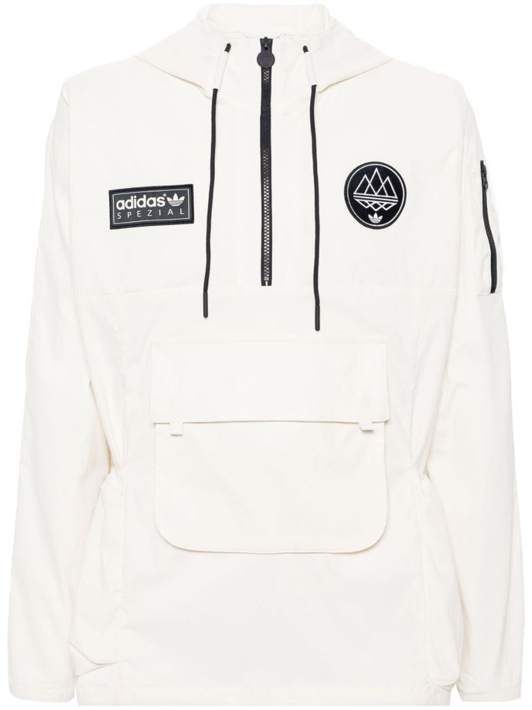 White Todmorden Lightweight Hooded Jacket