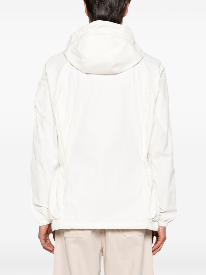 White Todmorden Lightweight Hooded Jacket