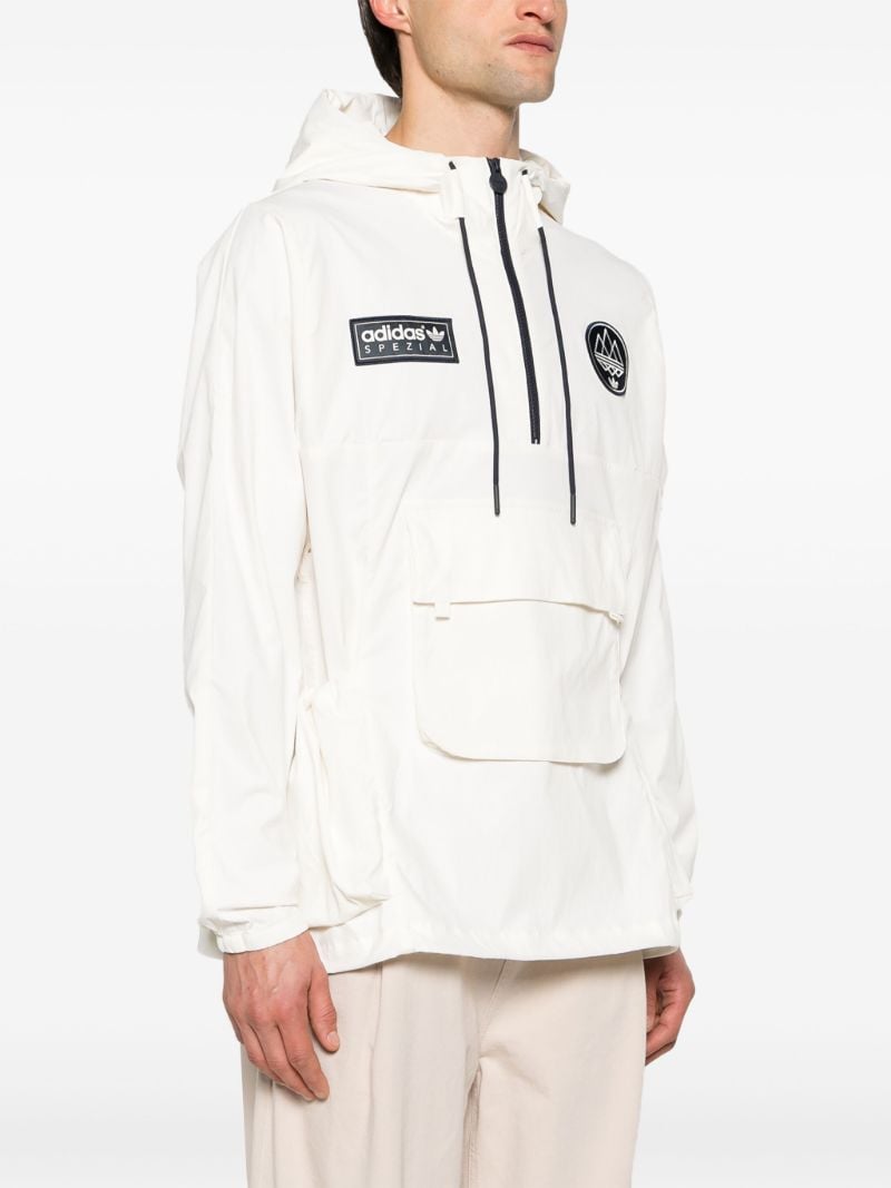 White Todmorden Lightweight Hooded Jacket