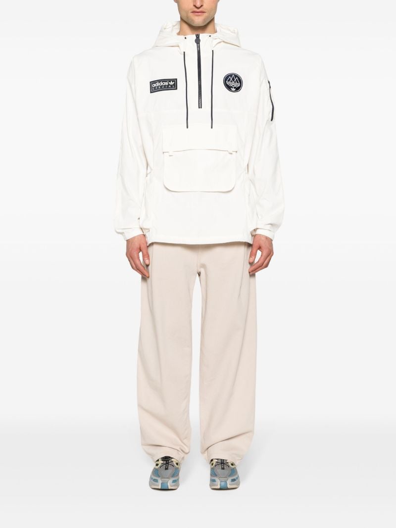 White Todmorden Lightweight Hooded Jacket
