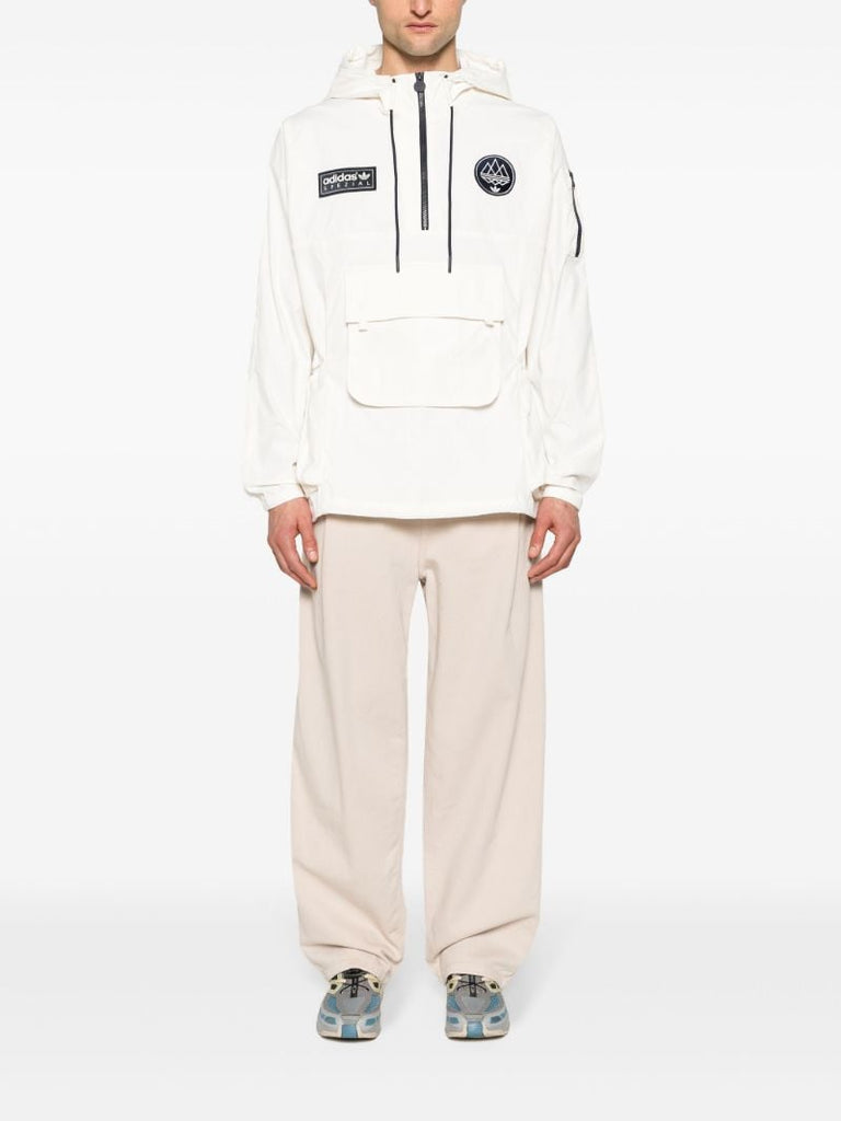 White Todmorden Lightweight Hooded Jacket