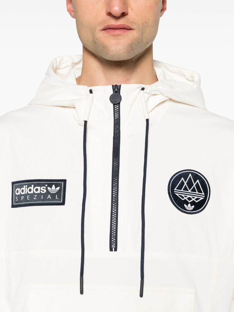White Todmorden Lightweight Hooded Jacket
