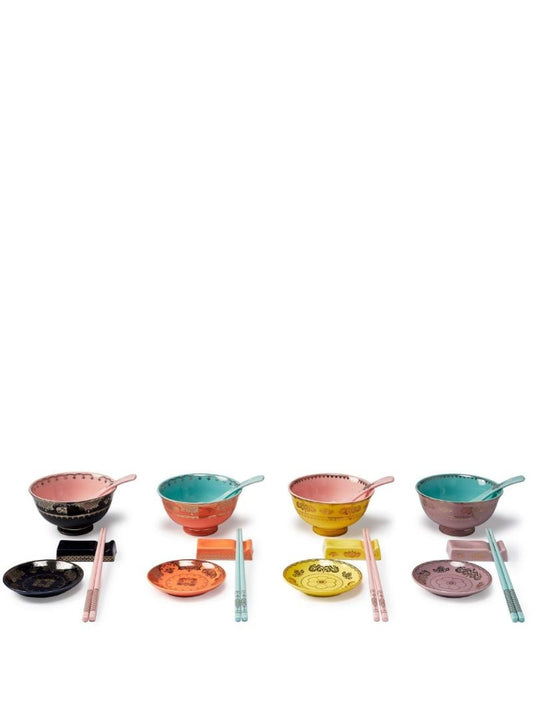 Blue Grandpa Asian Bowl Set