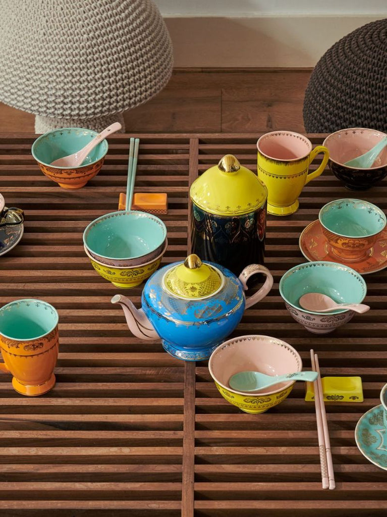Blue Grandpa Asian Bowl Set