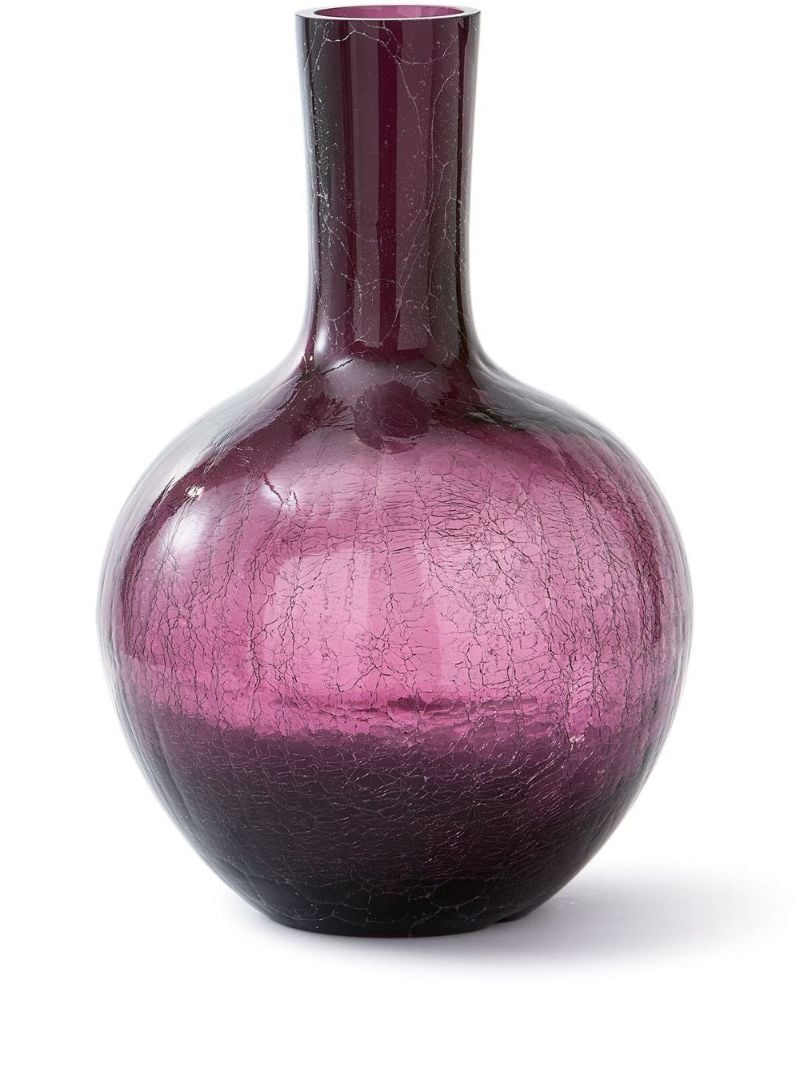 Purple Large Ball Body Glass Vase