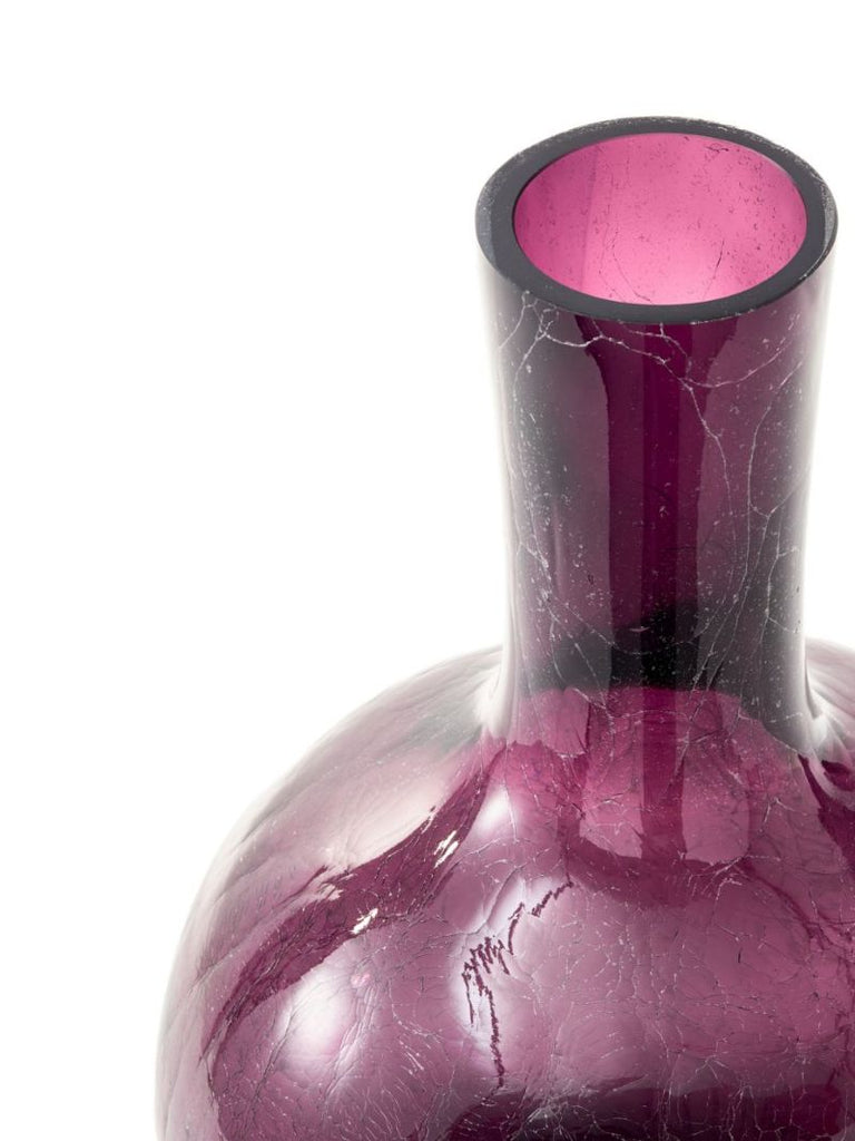 Purple Large Ball Body Glass Vase