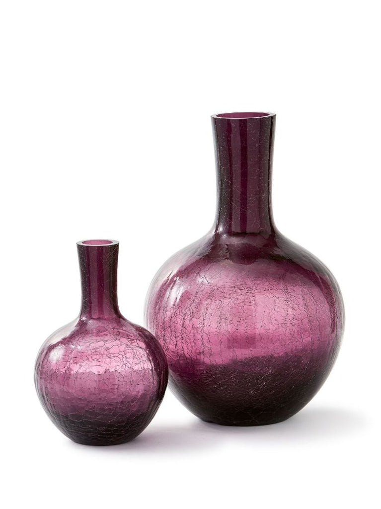 Purple Large Ball Body Glass Vase