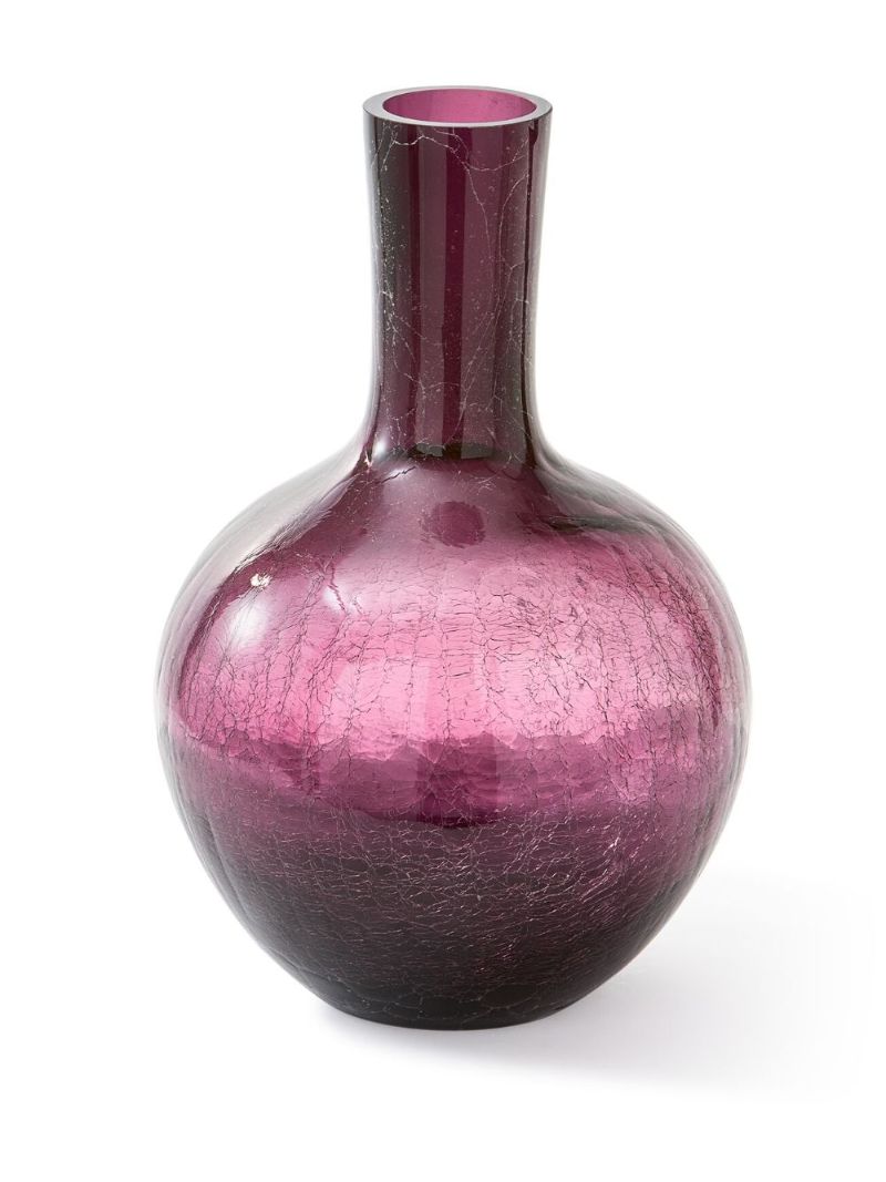 Purple Large Ball Body Glass Vase