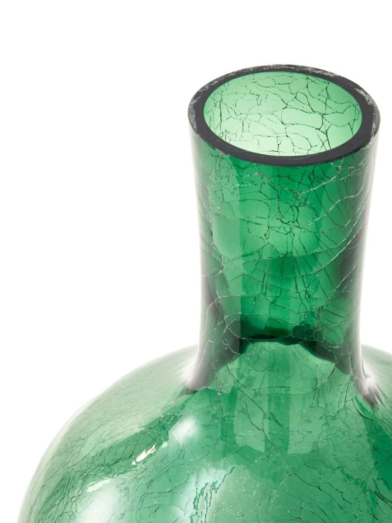 Green Large Ball Body Glass Vase