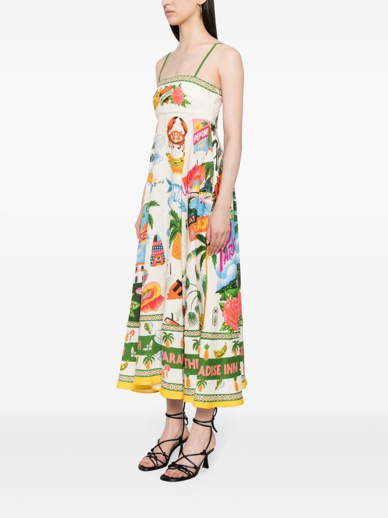 White Paradiso Midi Sundress