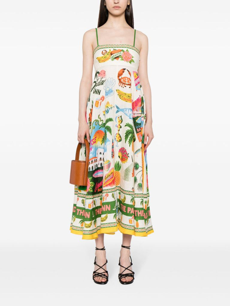 White Paradiso Midi Sundress