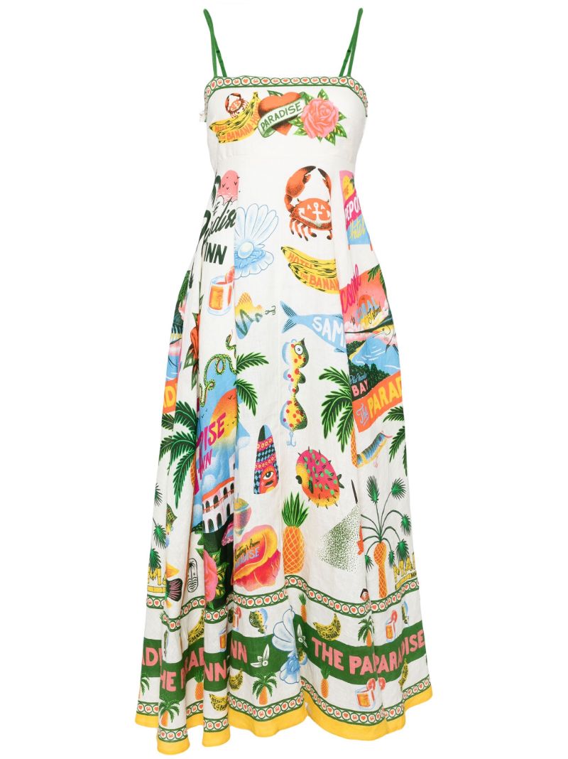 White Paradiso Midi Sundress