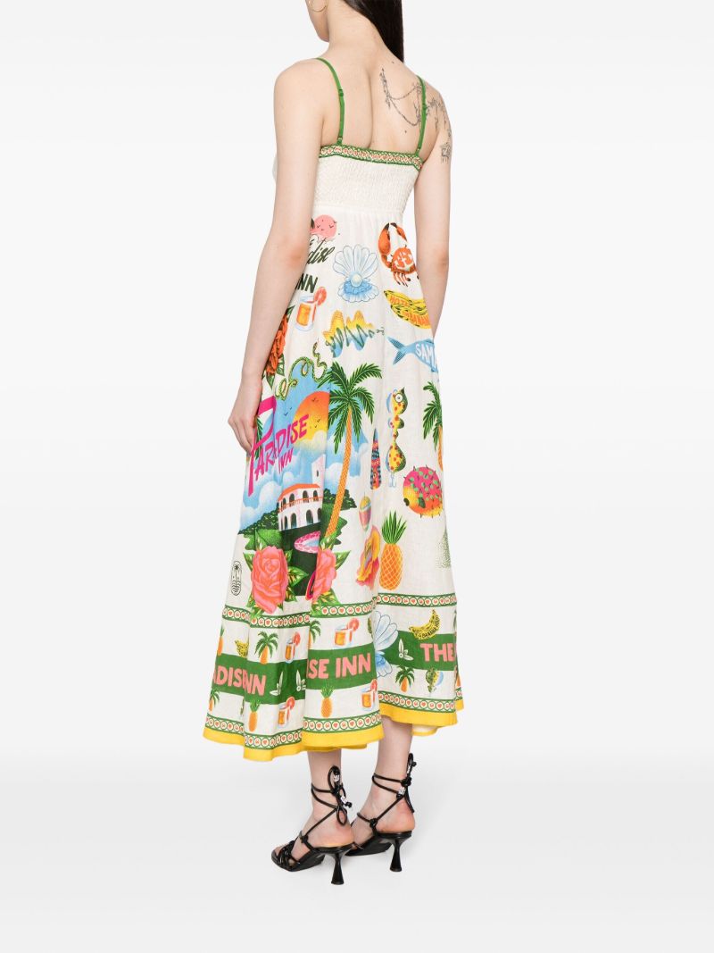 White Paradiso Midi Sundress