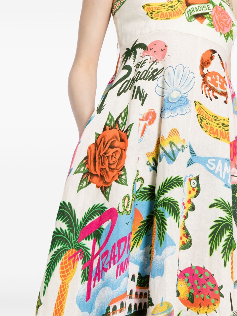 White Paradiso Midi Sundress