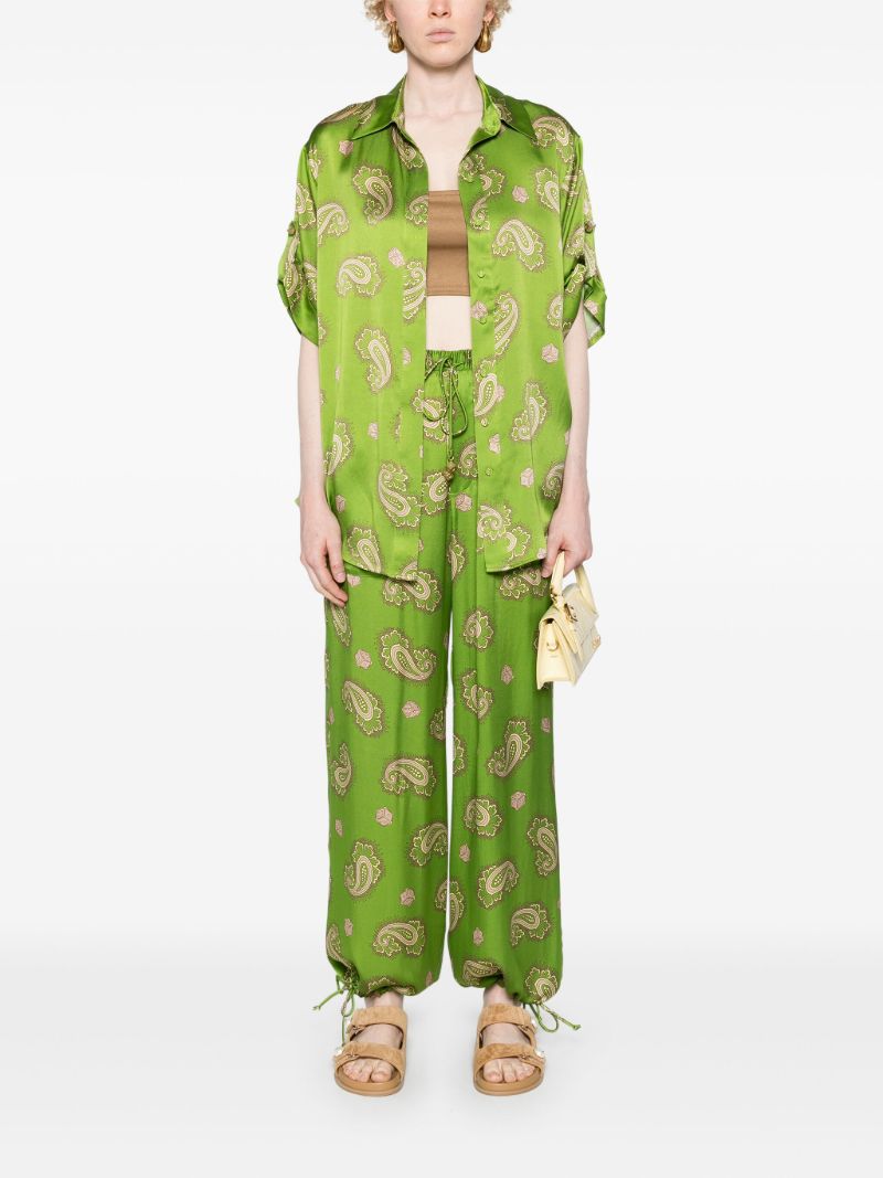 Green Dice Silk Shirt
