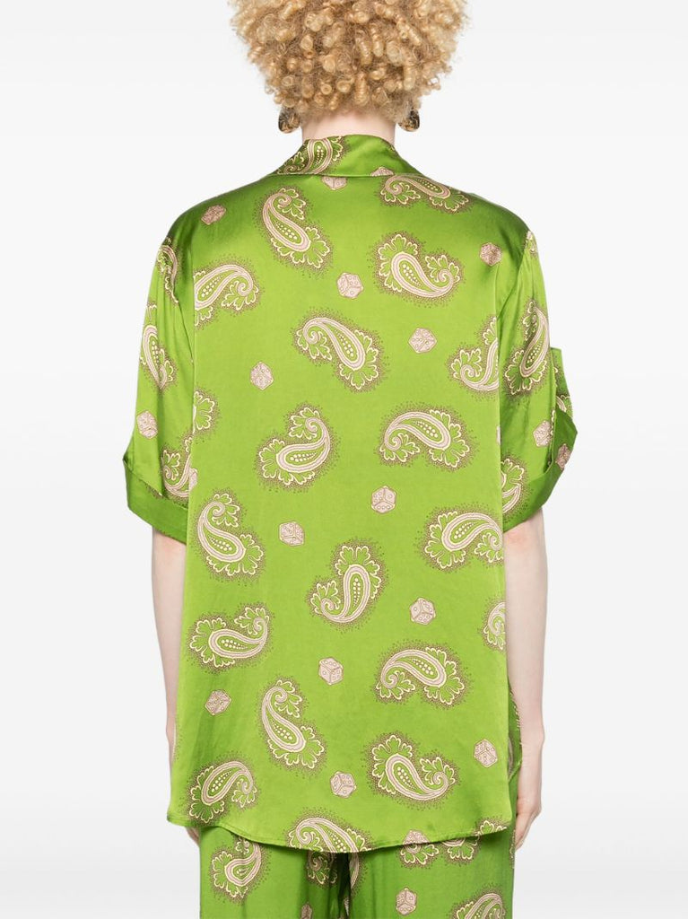 Green Dice Silk Shirt