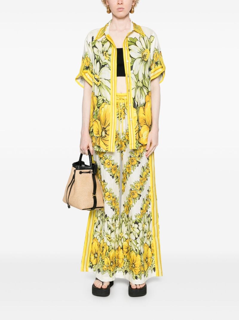 Yellow Gisela Flax Trousers