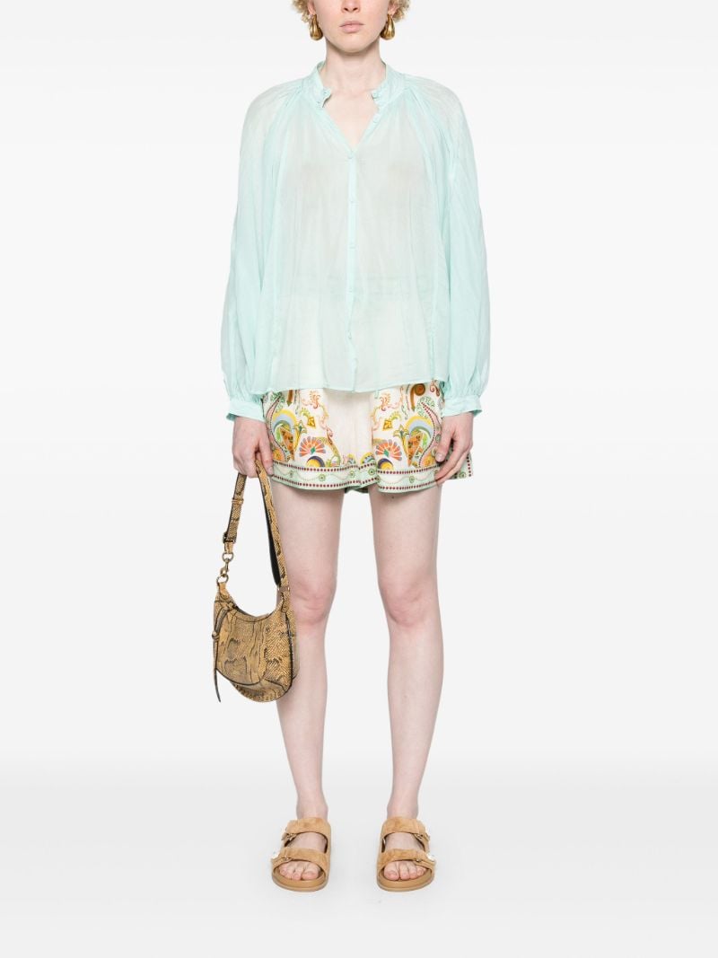 White Pinball Linen Shorts