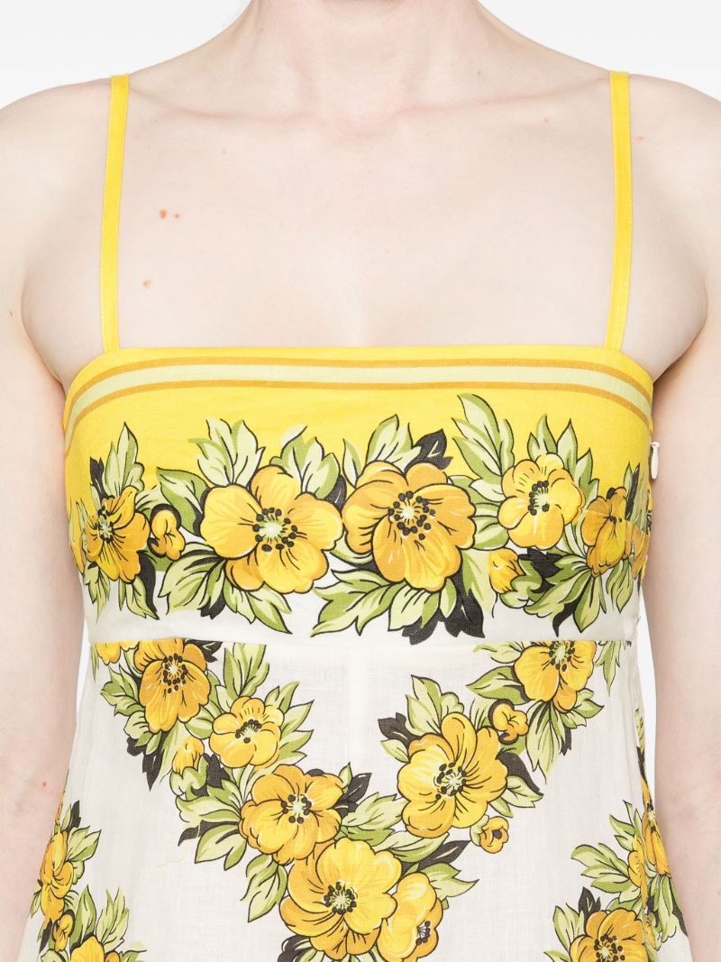 Yellow Gisela Linen Maxi Dress
